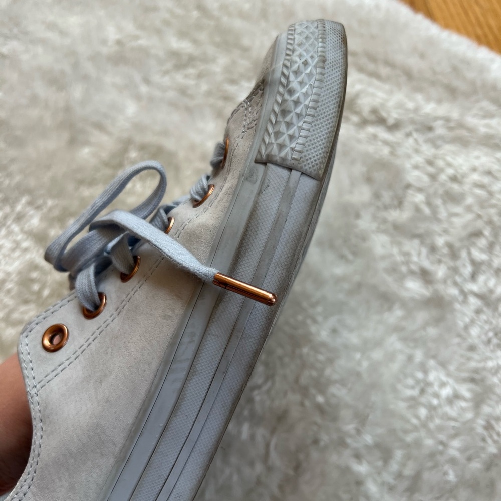 Converse Chuck Taylor All-Star Suede Low Top Sneaker | Light Blue - Picture 5 of 6